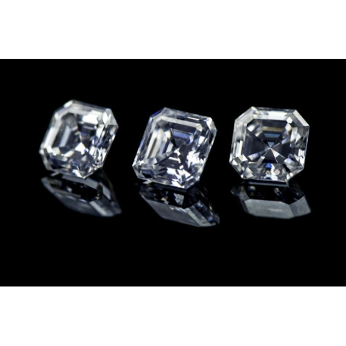 Brilliant D color 6mm Asscher Cut Moissanite Loose